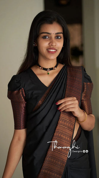 Stunning Ethnic Wear Lichi Silk Saree with Premium Zari Green