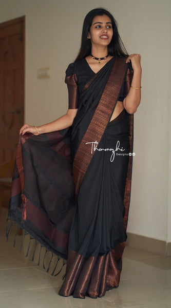 Stunning Ethnic Wear Lichi Silk Saree with Premium Zari Green
