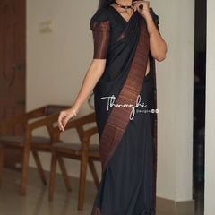 Stunning Ethnic Wear Lichi Silk Saree with Premium Zari Green