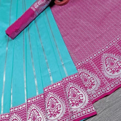 Luxury Silk Saree with Lichi Fabric & Exquisite Zari Art