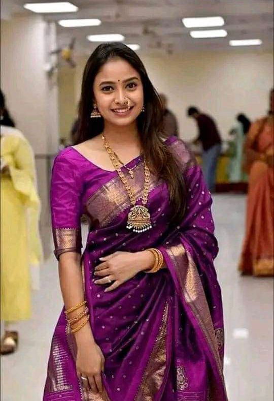 Elegant Saree with Rich Lichi Silk & Designer Zari Work Wine