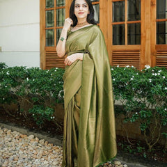 Elegant Designer Lichi Silk Saree with Classy Zari Pattern