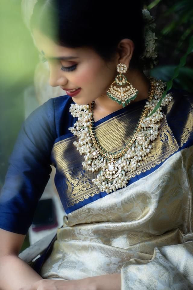 Party Wear Soft Lichi Silk Saree with Zari Pallu