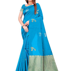 Traditional Ethnic Lichi Silk Saree with Zari Design