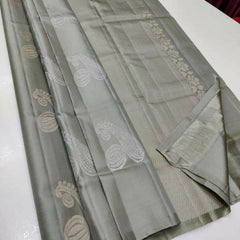 Traditional Ethnic Lichi Silk Saree with Zari Design
