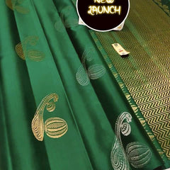 Traditional Ethnic Lichi Silk Saree with Zari Design