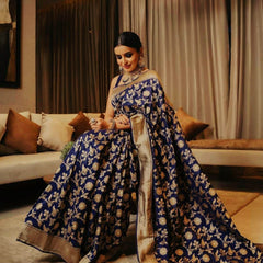 Soft Lichi Silk Saree with Royal Zari Work