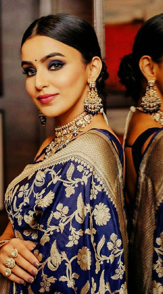 Soft Lichi Silk Saree with Royal Zari Work