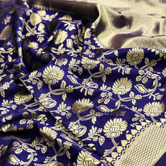 Soft Lichi Silk Saree with Royal Zari Work