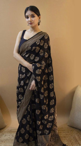 Bridal Lichi Silk Saree with Stunning Zari Embellishments