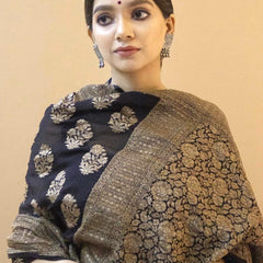 Bridal Lichi Silk Saree with Stunning Zari Embellishments