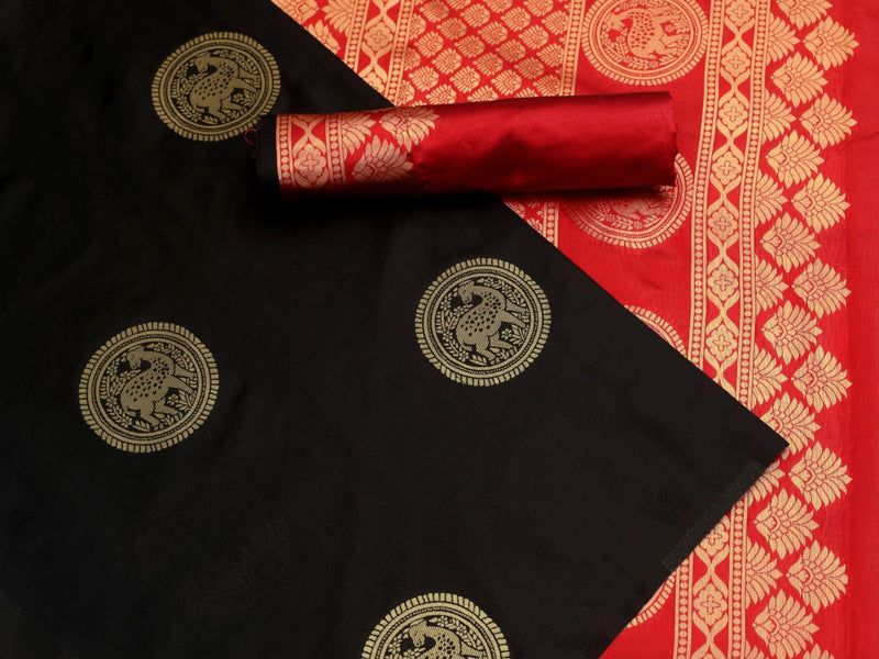 Handwoven Lichi Silk Saree with Exclusive Zari Art