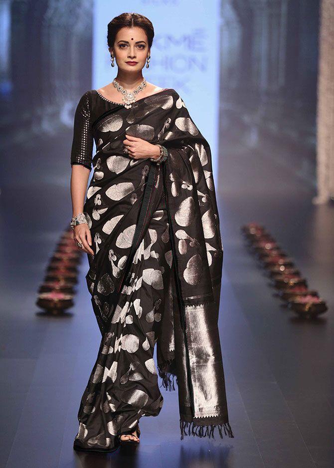 Latest Designer Lichi Silk Saree with Zari Embroidery