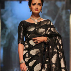 Latest Designer Lichi Silk Saree with Zari Embroidery