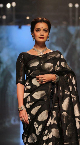 Latest Designer Lichi Silk Saree with Zari Embroidery