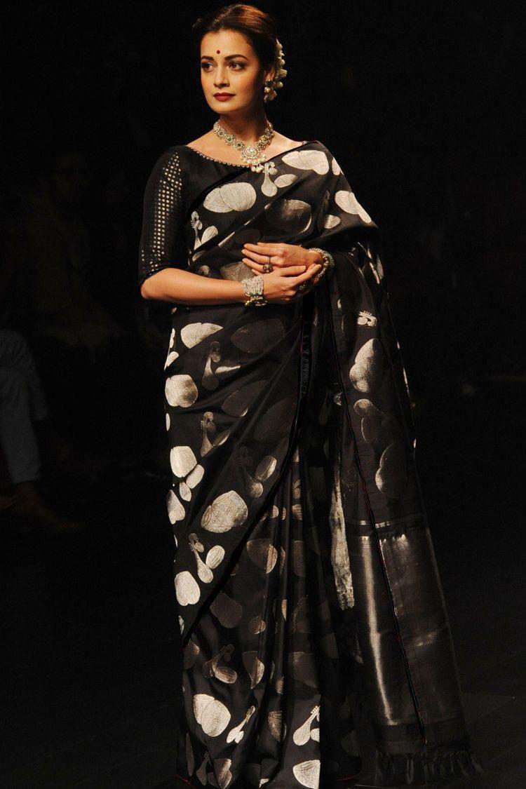Latest Designer Lichi Silk Saree with Zari Embroidery