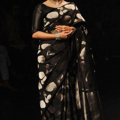 Latest Designer Lichi Silk Saree with Zari Embroidery
