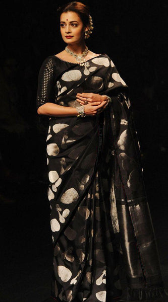 Latest Designer Lichi Silk Saree with Zari Embroidery