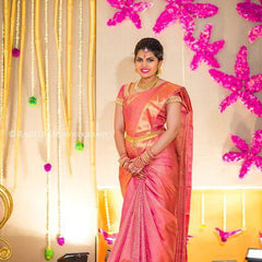 Stylish Lichi Silk Saree with Heavy Zari Border