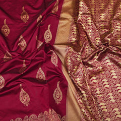 New Arrival Lichi Silk Saree with Unique Zari Weaving