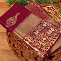 New Arrival Lichi Silk Saree with Unique Zari Weaving