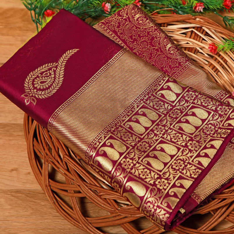 New Arrival Lichi Silk Saree with Unique Zari Weaving