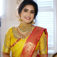Soft and Elegant Lichi Silk Saree with Classic Zari Work