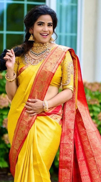 Soft and Elegant Lichi Silk Saree with Classic Zari Work