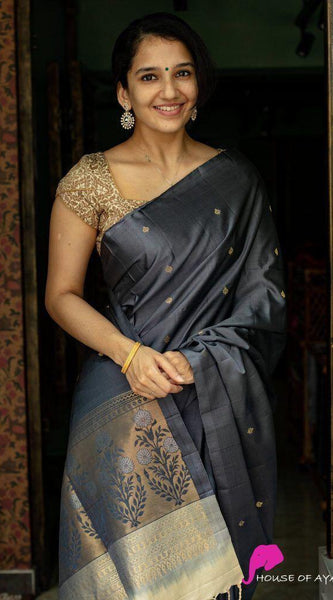Premium Silk Saree with Lichi Fabric & Zari Border