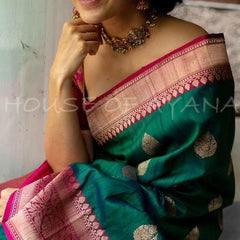Charming Party Wear Lichi Silk Saree with Stylish Zari Work