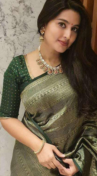 Latest Collection Lichi Silk Saree with Elegant Zari Weaving