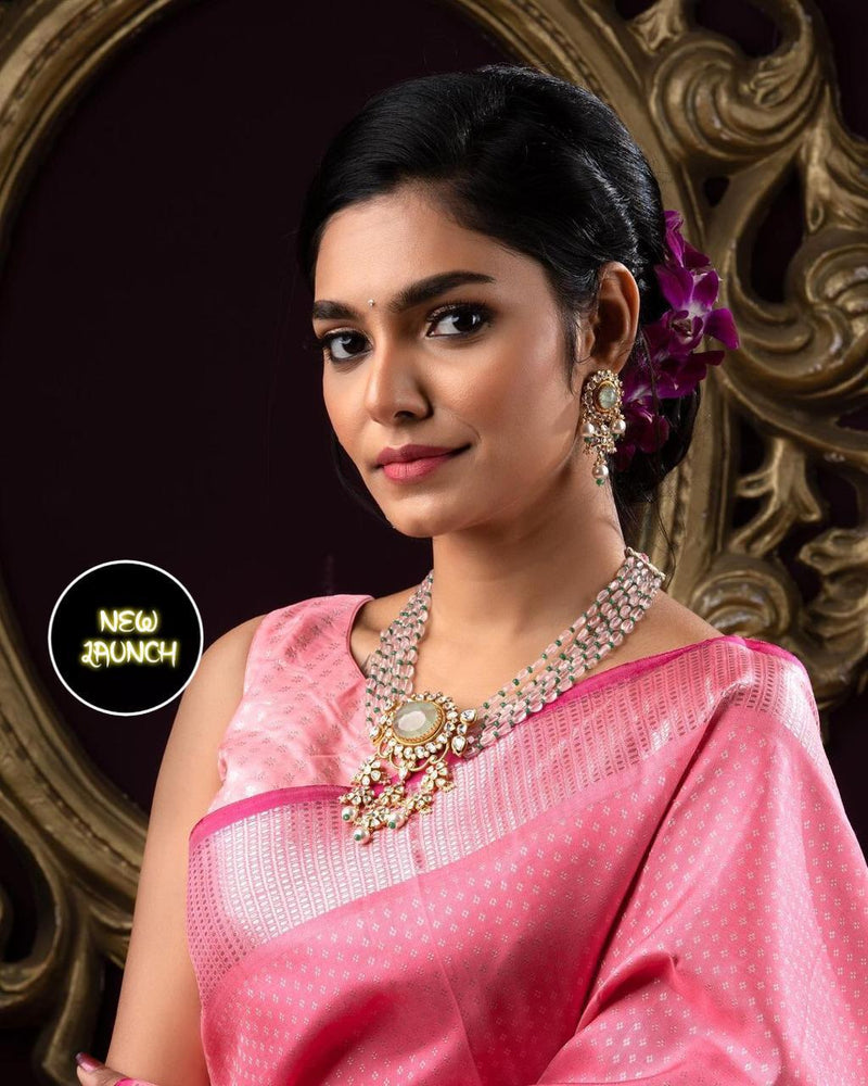Royal Look Lichi Silk Saree with Heavy Zari Pallu