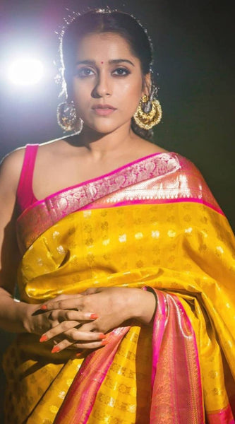 Handloom Lichi Silk Saree with Gorgeous Zari