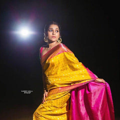 Handloom Lichi Silk Saree with Gorgeous Zari