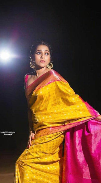 Handloom Lichi Silk Saree with Gorgeous Zari