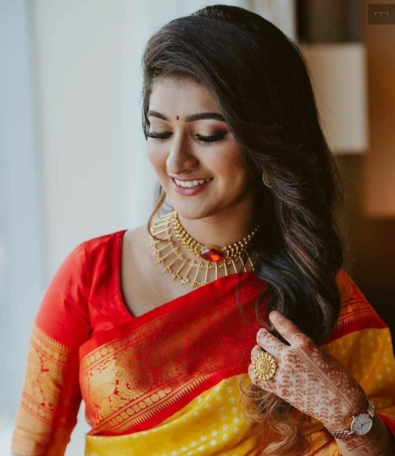 Affordable Luxury Lichi Silk Saree with Stunning Zari Details