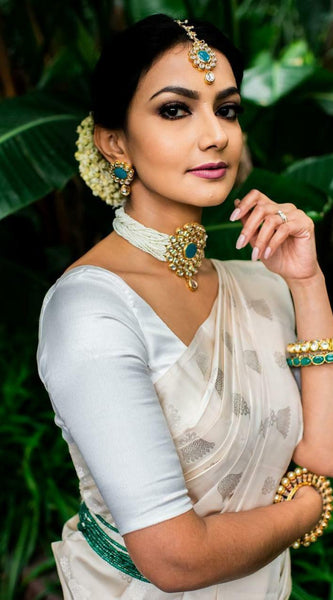 Bridal Special Lichi Silk Saree with Royal Zari
