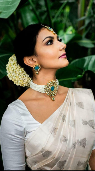 Bridal Special Lichi Silk Saree with Royal Zari