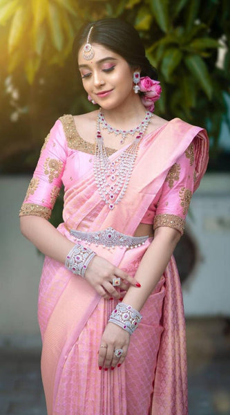 Timeless Lichi Silk Saree with Intricate Zari Weaving