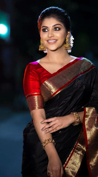 Grand Lichi Silk Saree with Heavy Zari