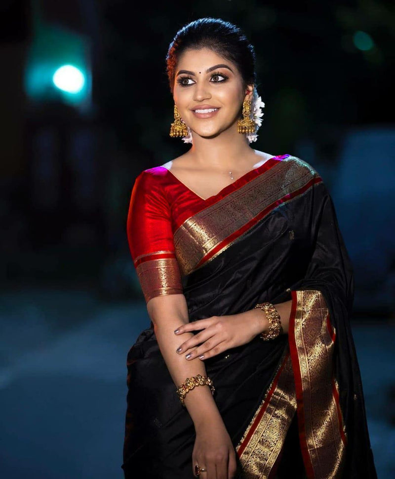 Grand Lichi Silk Saree with Heavy Zari