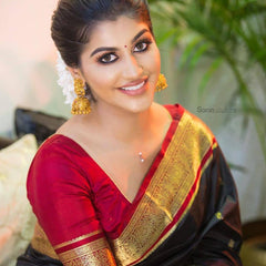 Grand Lichi Silk Saree with Heavy Zari