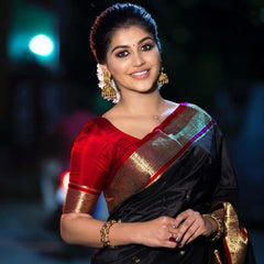 Grand Lichi Silk Saree with Heavy Zari