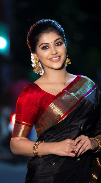 Grand Lichi Silk Saree with Heavy Zari