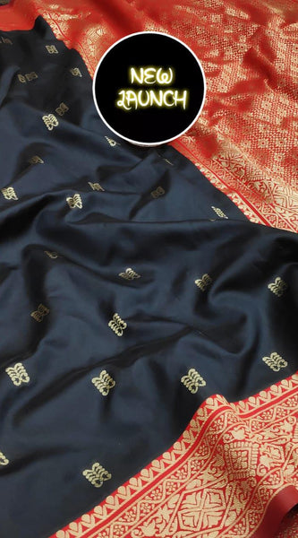 Grand Lichi Silk Saree with Heavy Zari
