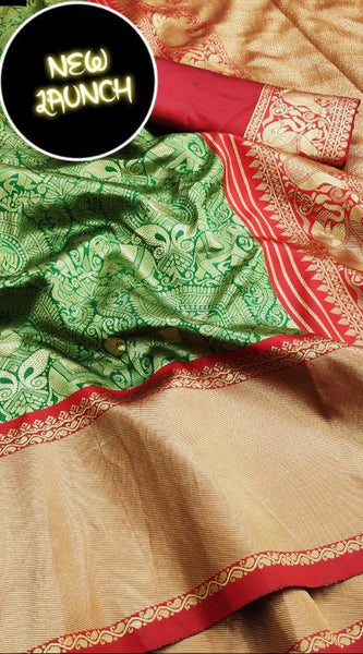 Pure Elegance Lichi Silk Saree with Zari Pattern