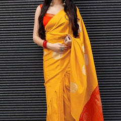 Designer Traditional Lichi Silk Saree with Classic Zari Art