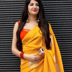 Designer Traditional Lichi Silk Saree with Classic Zari Art