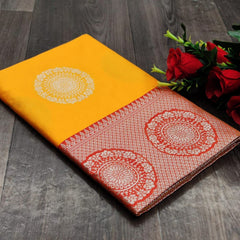 Designer Traditional Lichi Silk Saree with Classic Zari Art