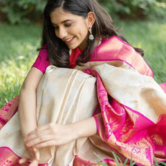 Best Seller Lichi Silk Saree with Elegant Zari Finish